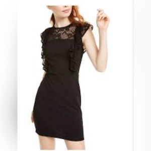 NWT As You Wish Junior's Lace Trim
Ruffle Dress Black‎ Size Large